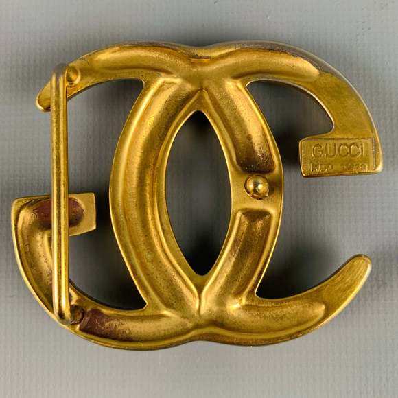 GUCCIL Metal GG Monogram Belt Buckle - Picture 2 of 3